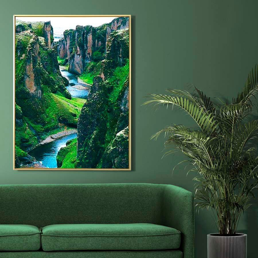 5D Diamond Painting 40x50 cm | Green Cliffs (LG301e) – Diamond painting | Varvikas.Shop