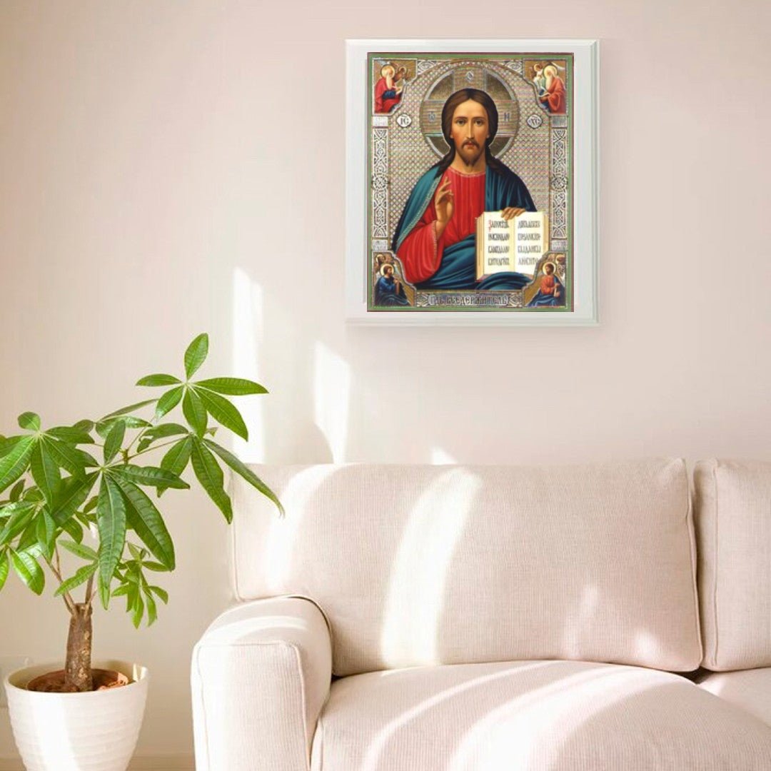 5D Diamond Painting 40x50 cm | Icon of Jesus Christ (LGP025e) – Diamond painting | Varvikas.Shop