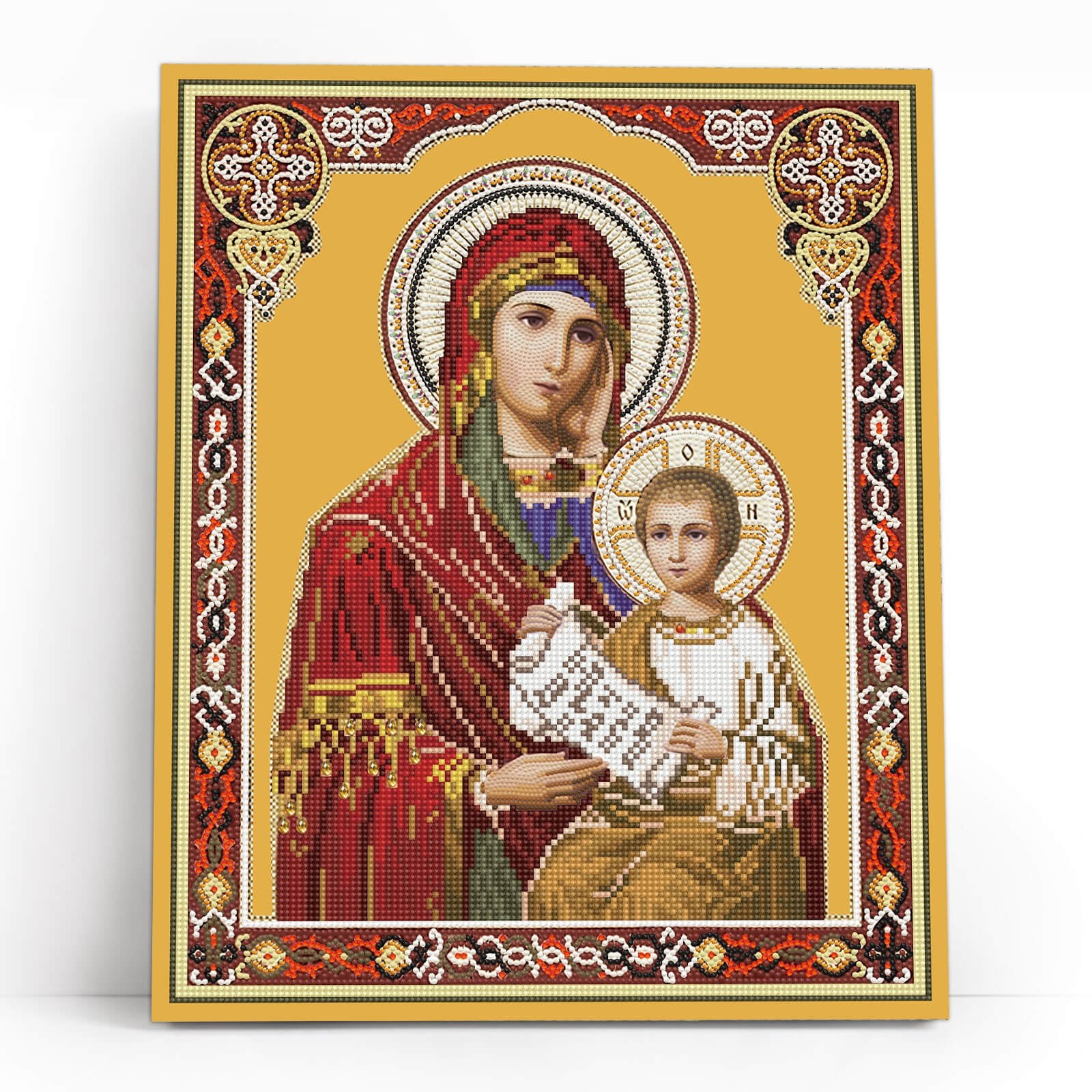 5D Diamond Painting 40x50 cm | Icon of Our Lady of Kazan (LGPS001e) – Diamond painting | Varvikas.Shop