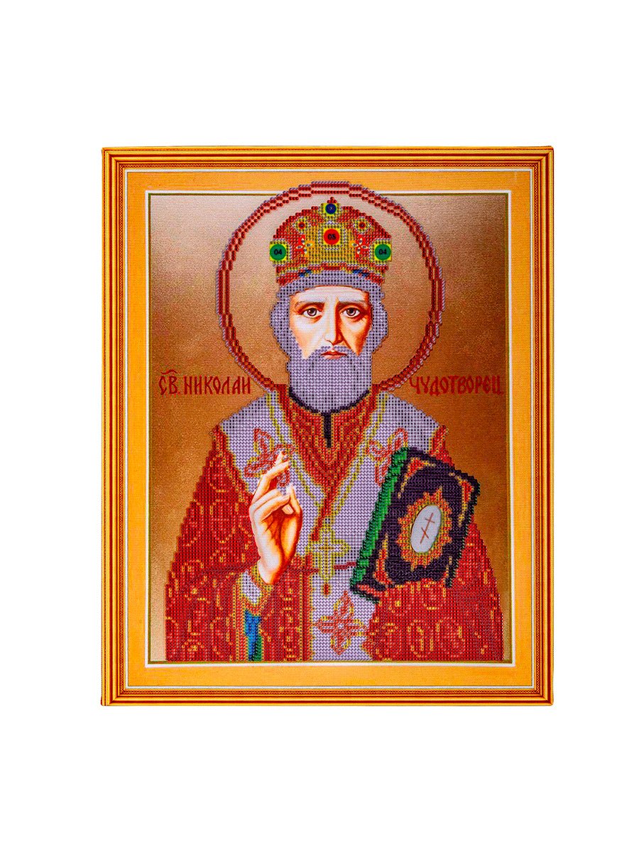 5D Diamond Painting 40x50 cm | Icon of Saint Nicholas (LGP024e) – Diamond painting | Varvikas.Shop