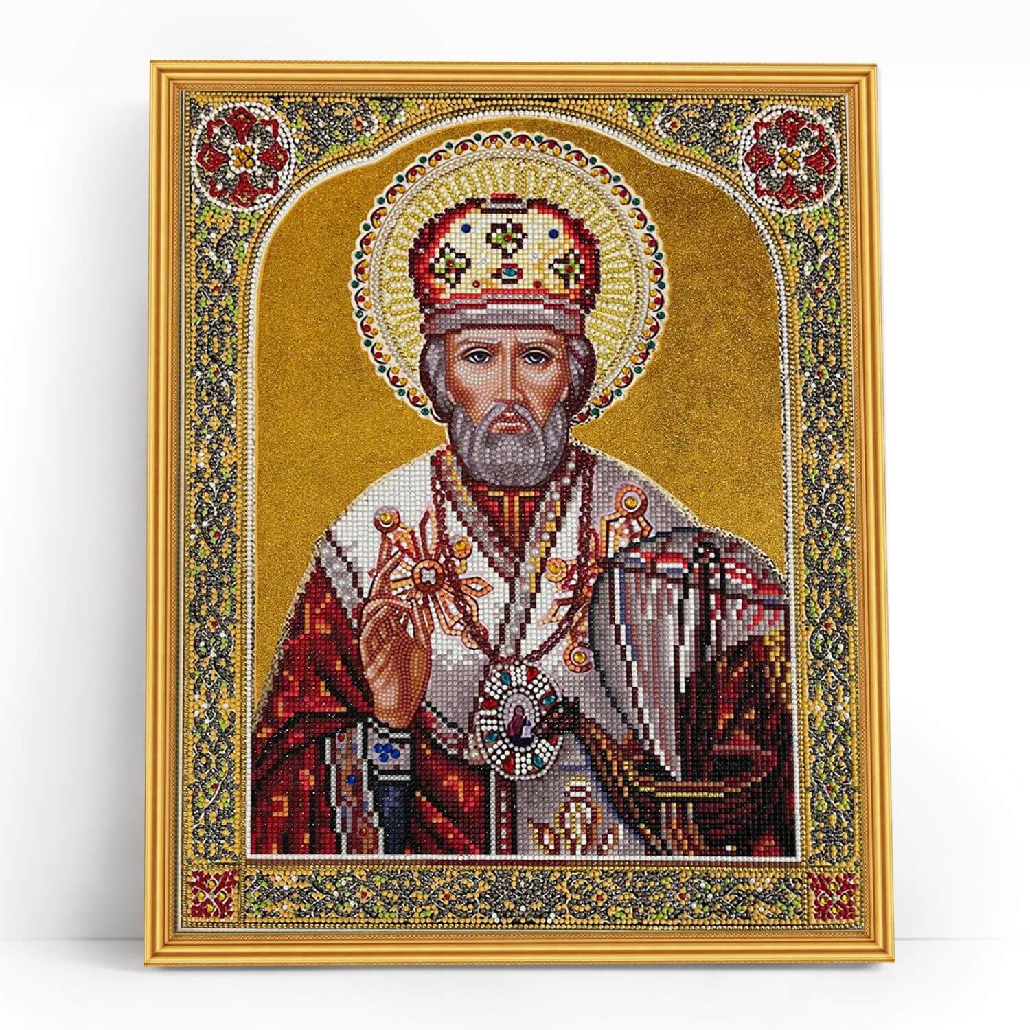 5D Diamond Painting 40x50 cm | Icon of St. Nicholas (LGPS003e) – Diamond painting | Varvikas.Shop