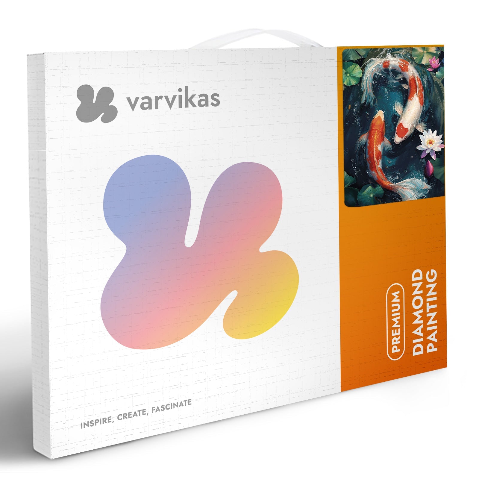 5D Diamond Painting 40x50 cm | Koi Carp Among Lotuses (LG360e) – Diamond painting | Varvikas.Shop