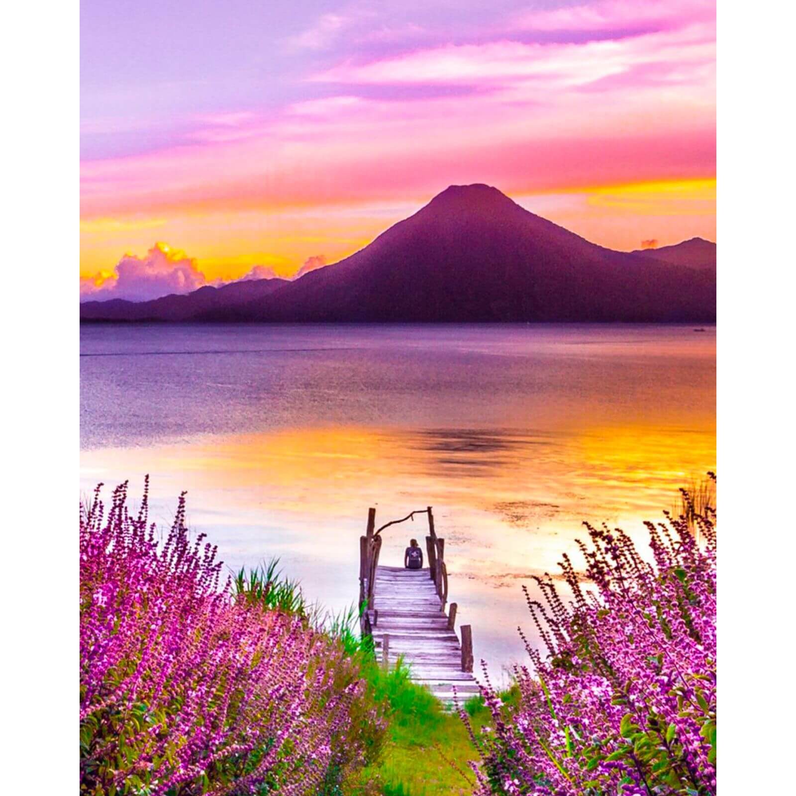 5D Diamond Painting 40x50 cm | Lilac Sunset (LG293e) – Diamond painting | Varvikas.Shop