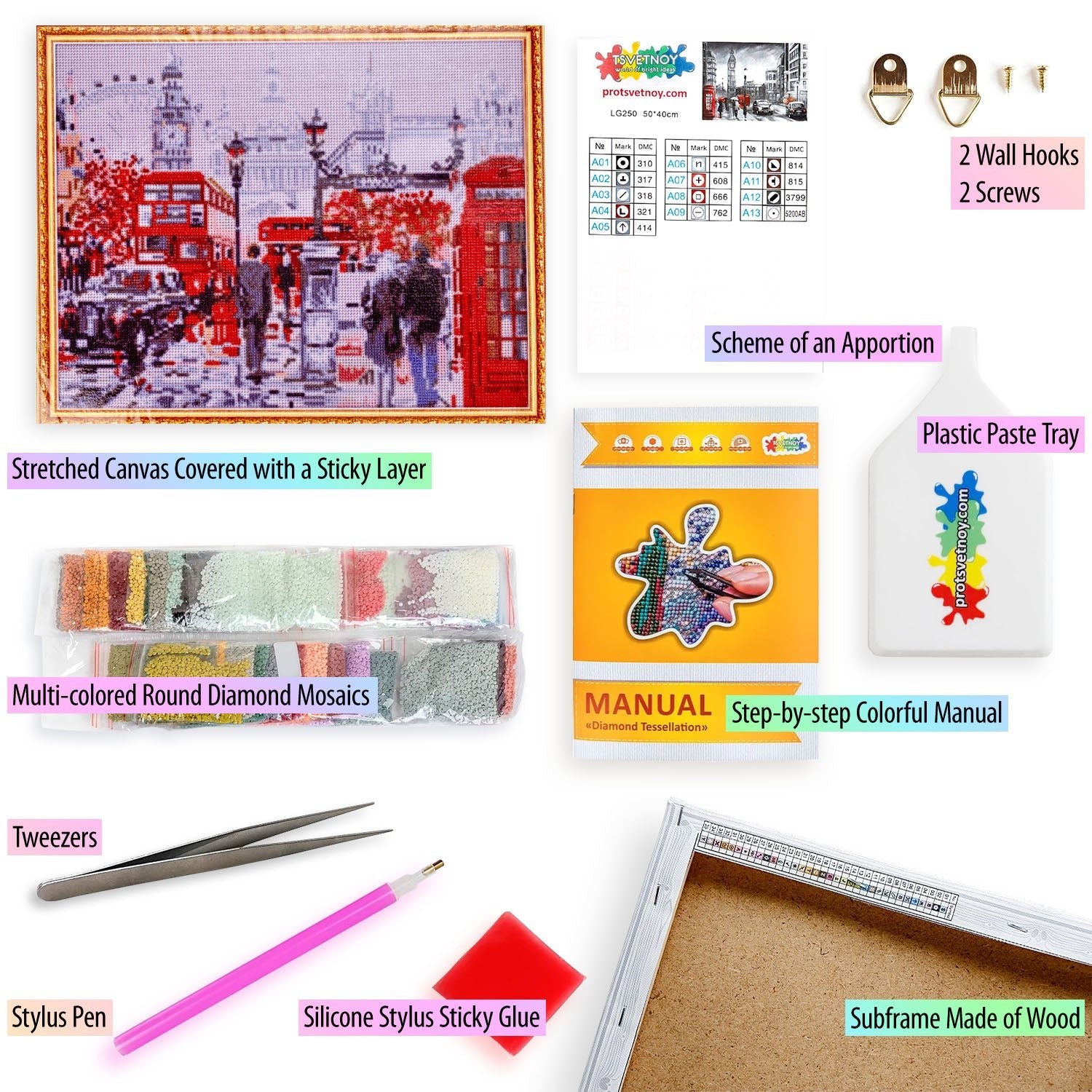 5D Diamond Painting 40x50 cm | London Street (LG049e) – Diamond painting | Varvikas.Shop