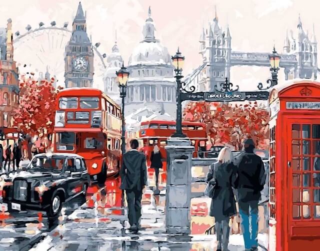 5D Diamond Painting 40x50 cm | London Street (LG049e) – Diamond painting | Varvikas.Shop