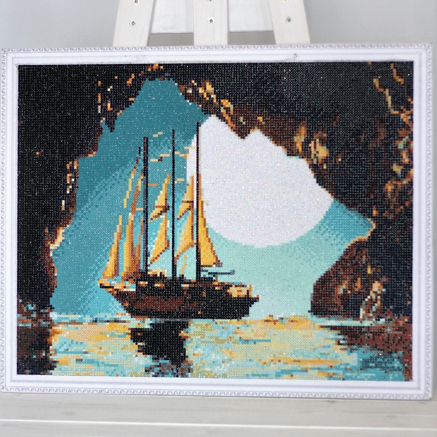 5D Diamond Painting 40x50 cm | Midnight Ship (LG298e) – Diamond painting | Varvikas.Shop
