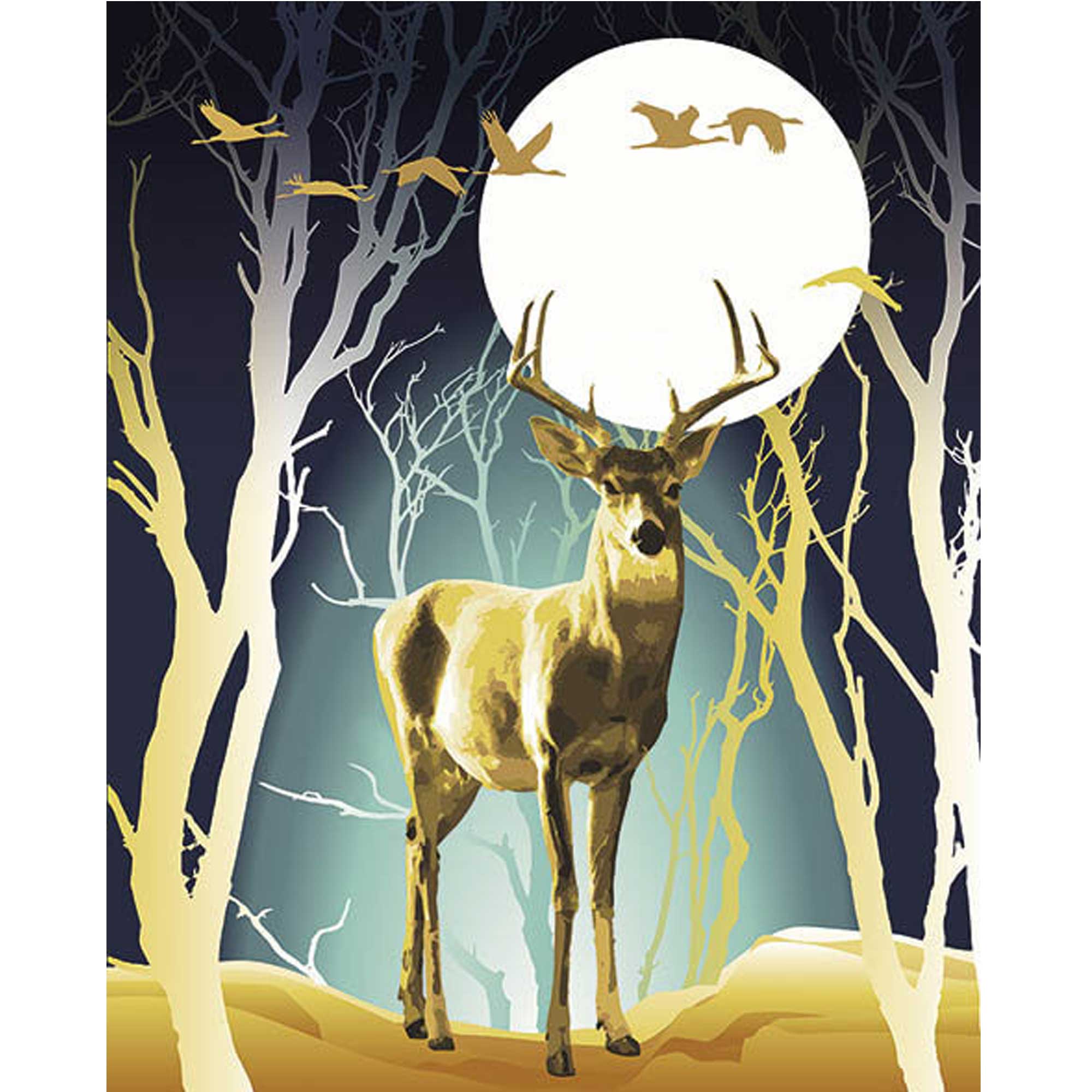 5D Diamond Painting 40x50 cm | Moonlight Forest (LG295e) – Diamond painting | Varvikas.Shop