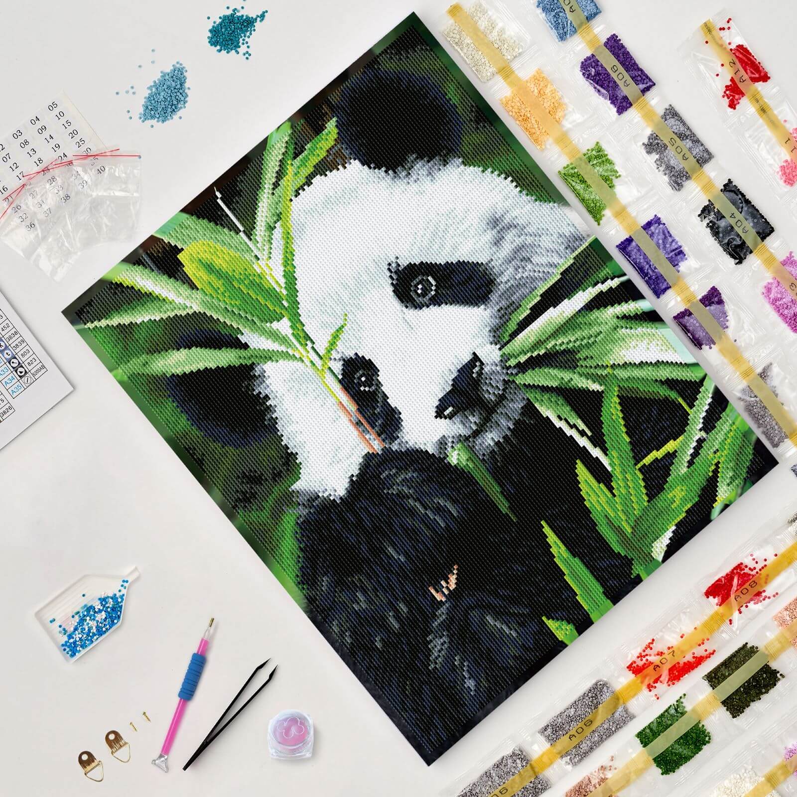 5D Diamond Painting 40x50 cm | Panda Idyll (LG353e) – Diamond painting | Varvikas.Shop