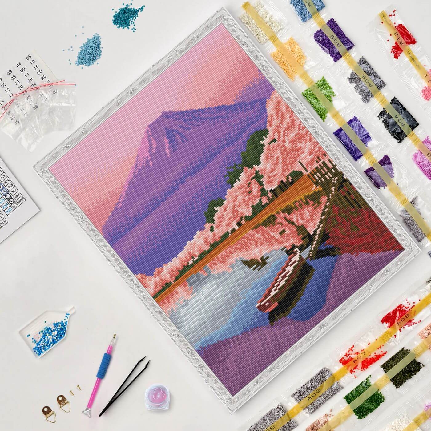 5D Diamond Painting 40x50 cm | Purple serenity (LG312e) – Diamond painting | Varvikas.Shop