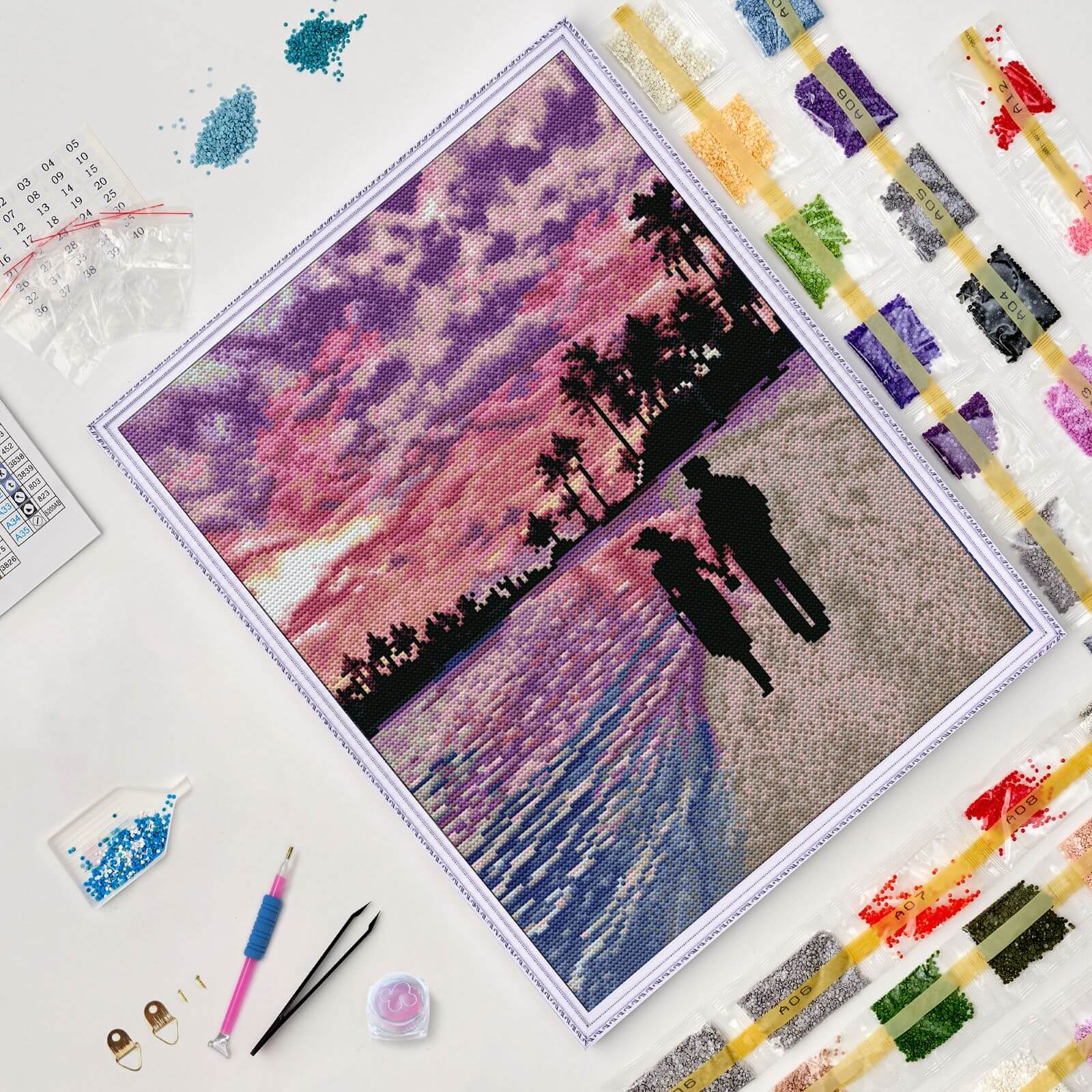 5D Diamond Painting 40x50 cm | Romantic walk (LG346e) – Diamond painting | Varvikas.Shop