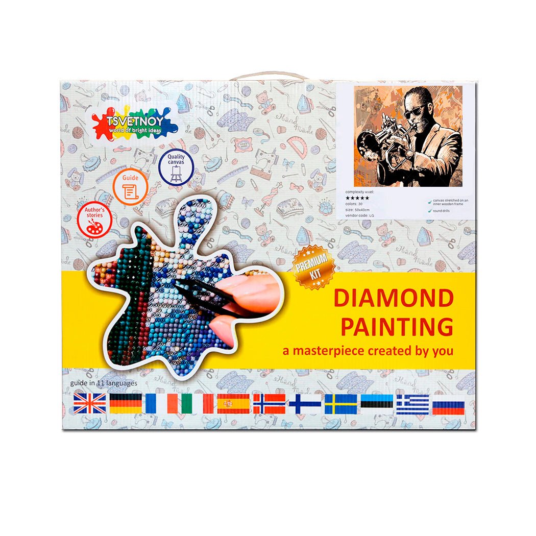 5D Diamond Painting 40x50 cm | Saxophone Player (LG141e) – Diamond painting | Varvikas.Shop