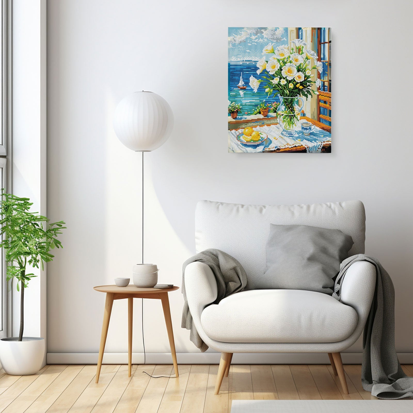 5D Diamond Painting 40x50 cm | Seaside Window (LG376e) – Diamond painting | Varvikas.Shop