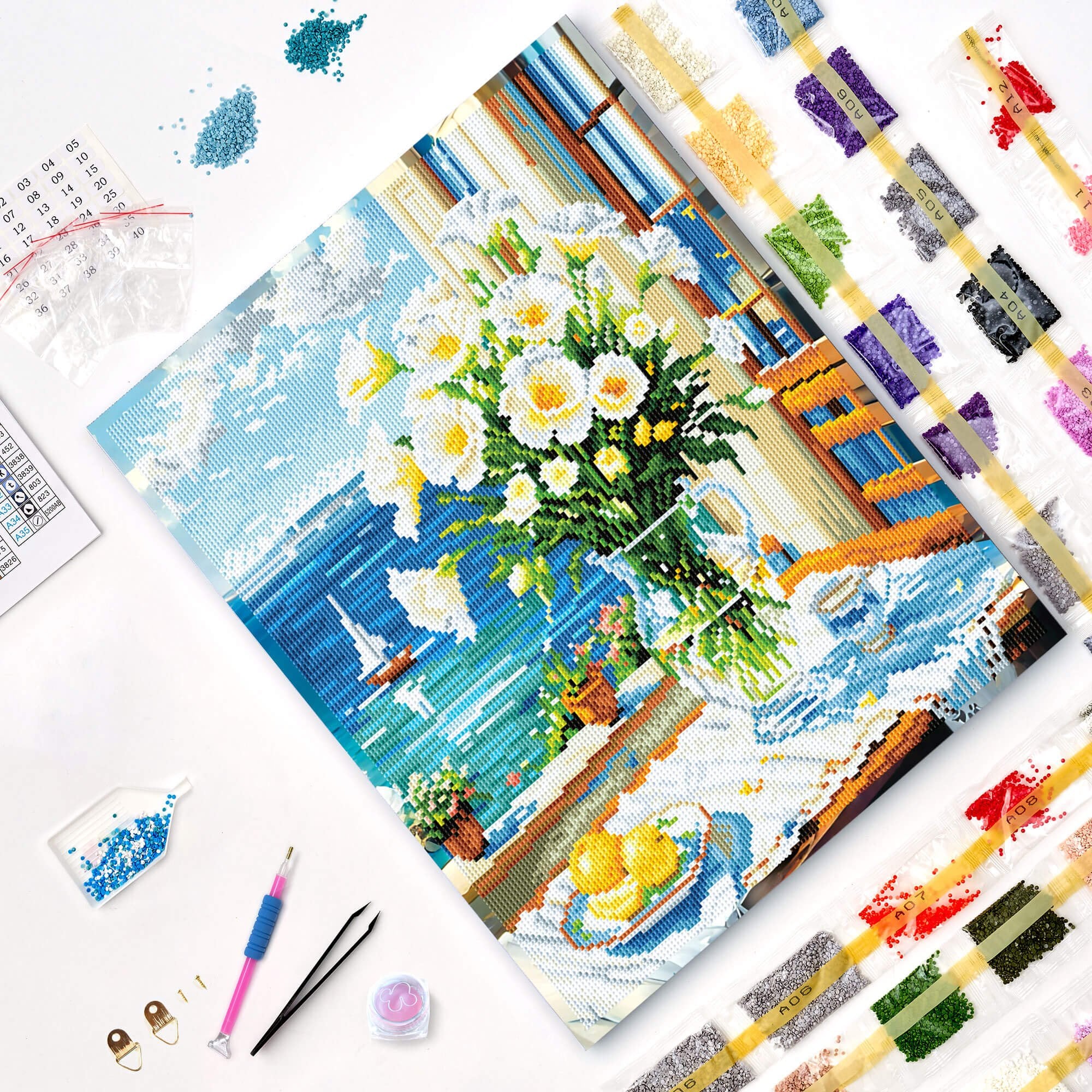 5D Diamond Painting 40x50 cm | Seaside Window (LG376e) – Diamond painting | Varvikas.Shop