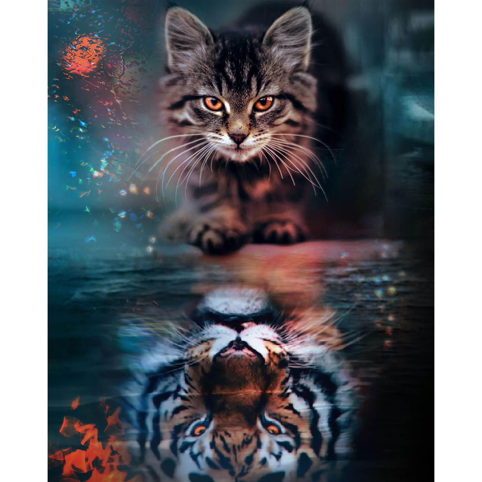 5D Diamond Painting 40x50 cm | Self - Reflection (LG329e) – Diamond painting | Varvikas.Shop