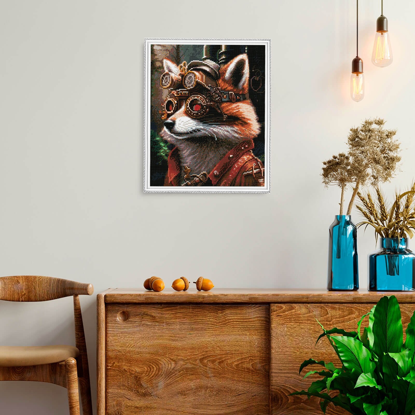 5D Diamond Painting 40x50 cm | Steampunk racoon (LG330e) – Diamond painting | Varvikas.Shop