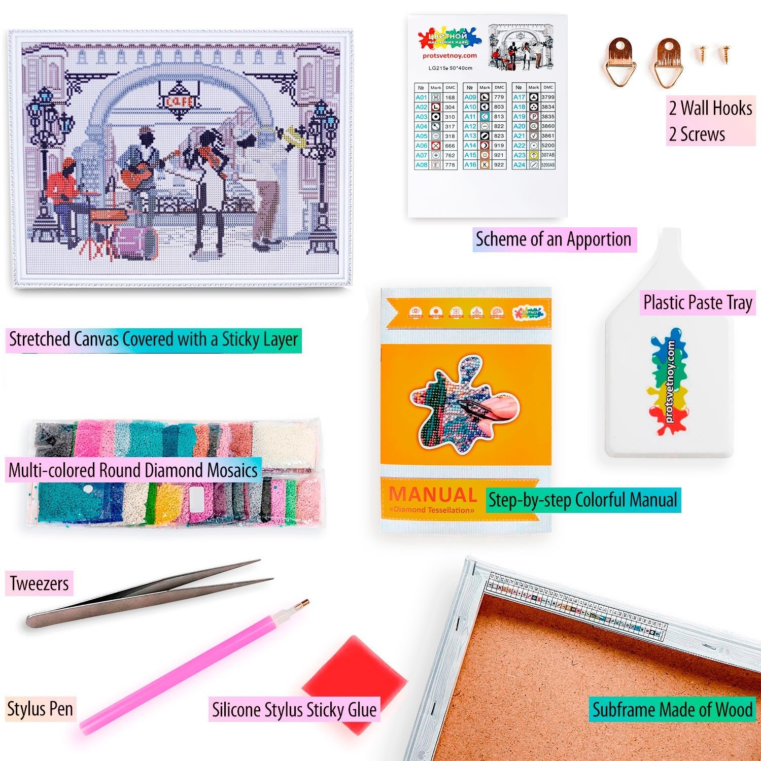 5D Diamond Painting 40x50 cm | Street Musicians (LG215e) – Diamond painting | Varvikas.Shop