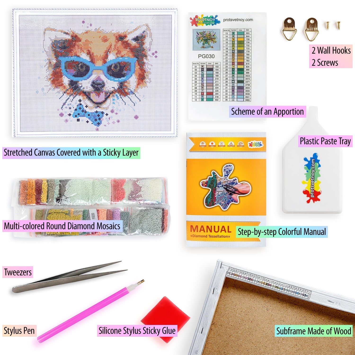 5D Diamond Painting 40x50 cm | Stylish Red Panda (LG190e) – Diamond painting | Varvikas.Shop