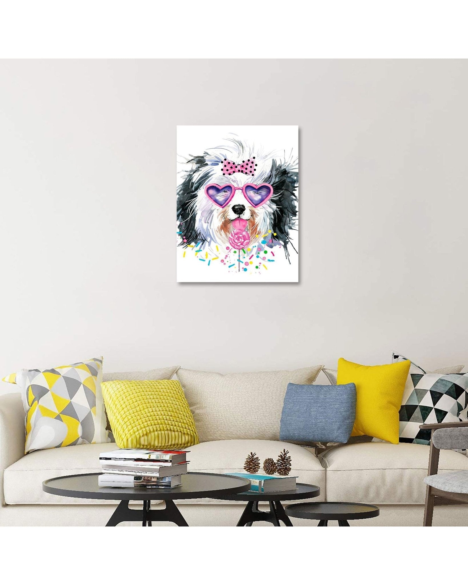 5D Diamond Painting 40x50 cm | Stylish Yorkie (LG219e) – Diamond painting | Varvikas.Shop