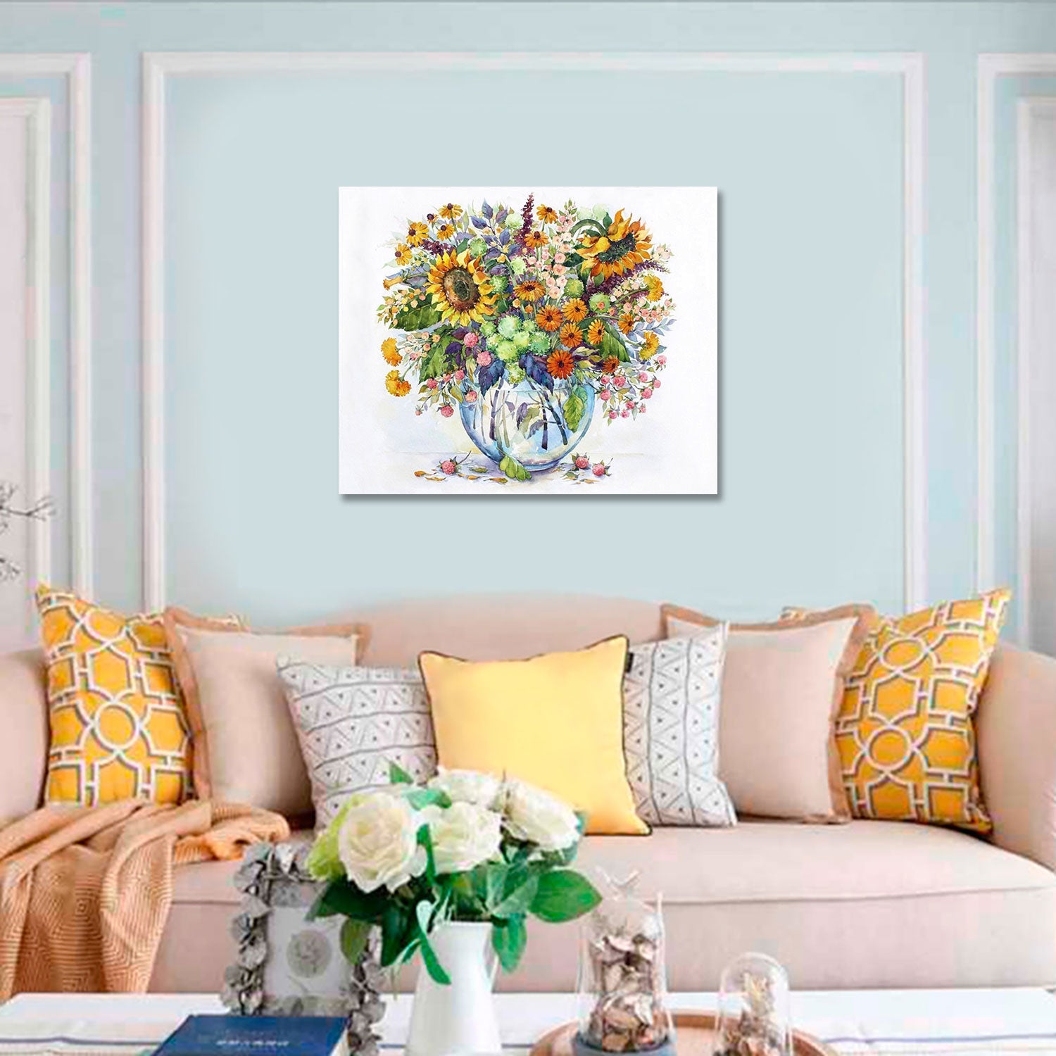5D Diamond Painting 40x50 cm | Sunflowers in a Vase (LG027e) – Diamond painting | Varvikas.Shop