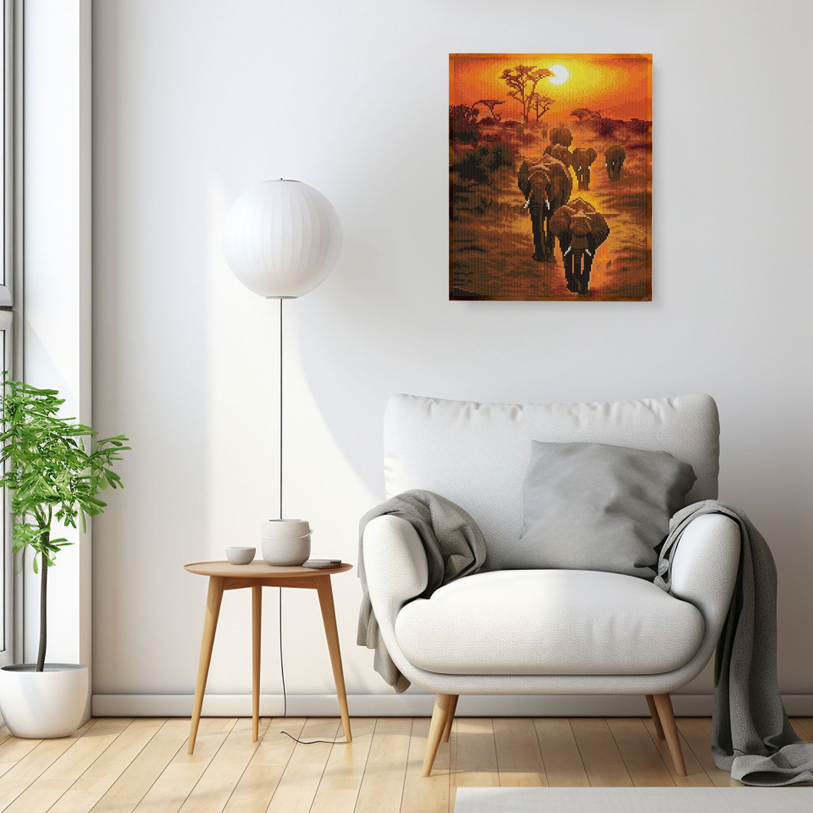 5D Diamond Painting 40x50 cm | Sunset Safari (LG384e) – Diamond painting | Varvikas.Shop