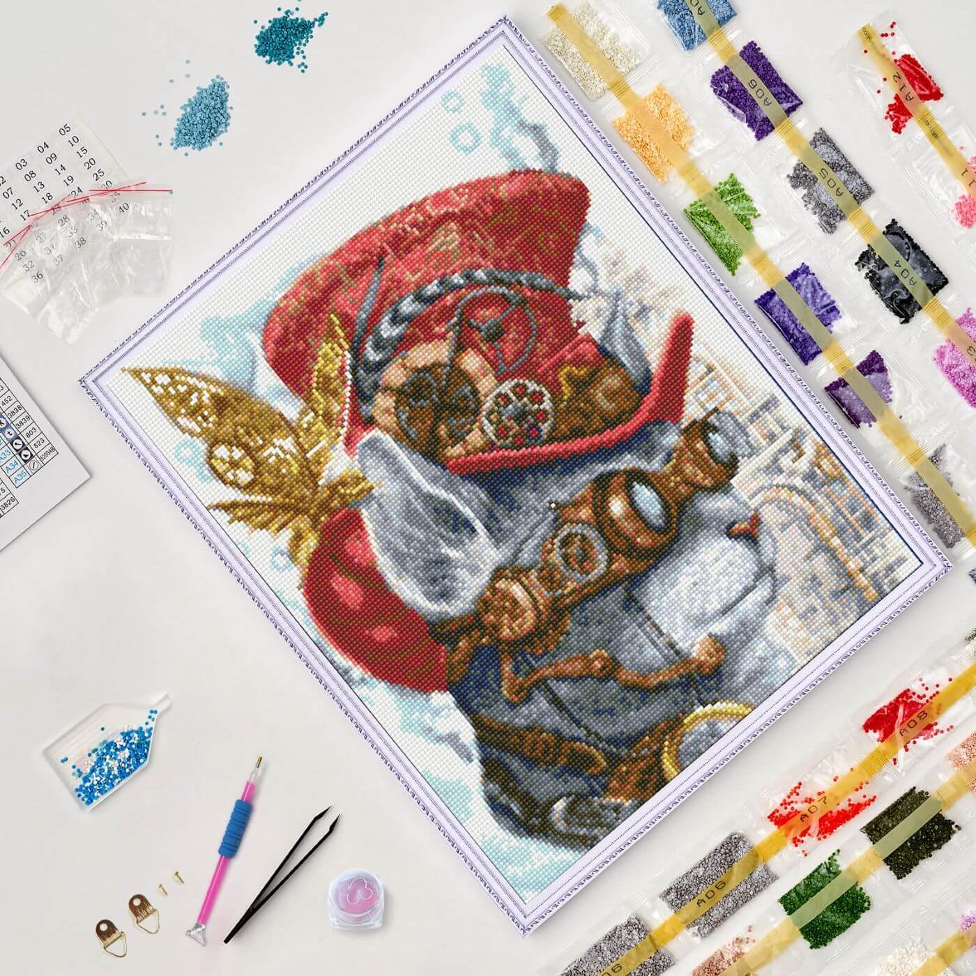 5D Diamond Painting 40x50 cm | Surrealist Cat (LG316e) – Diamond painting | Varvikas.Shop