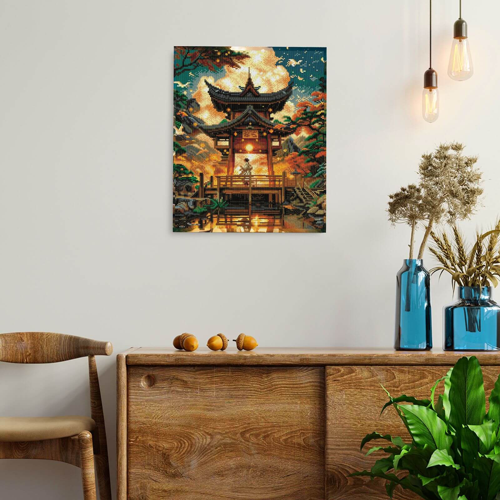 5D Diamond Painting 40x50 cm | Temple in the Mountains (LG361e) – Diamond painting | Varvikas.Shop
