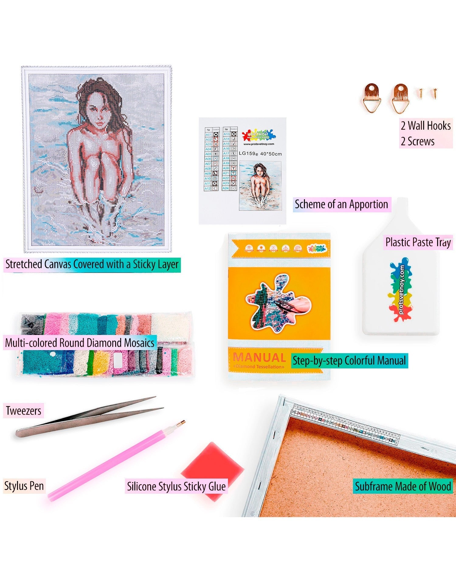 5D Diamond Painting 40x50 cm | Thoughtfulness (LG159e) – Diamond painting | Varvikas.Shop