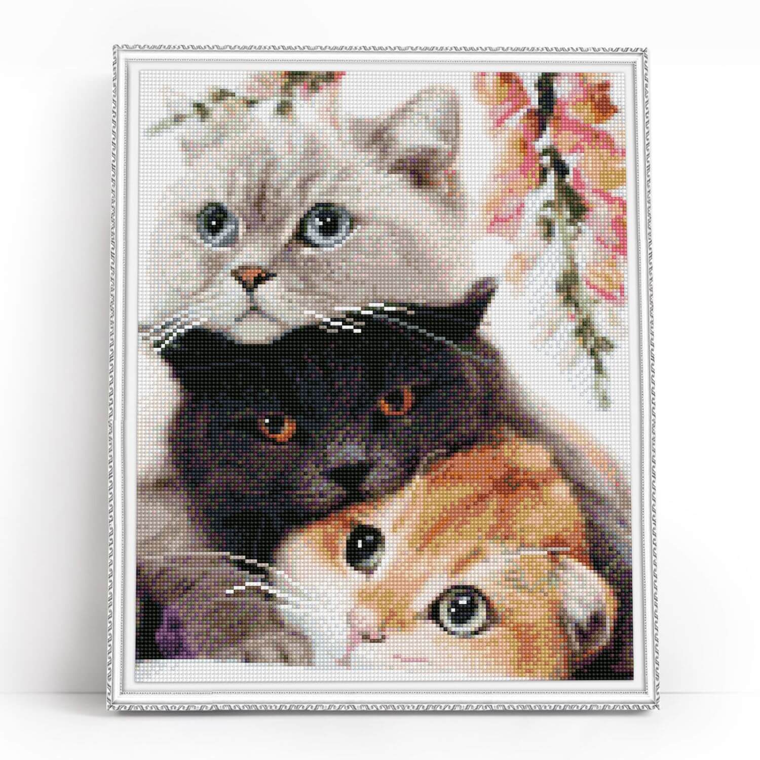 5D Diamond Painting 40x50 cm | Three Kittens (LG299e) – Diamond painting | Varvikas.Shop