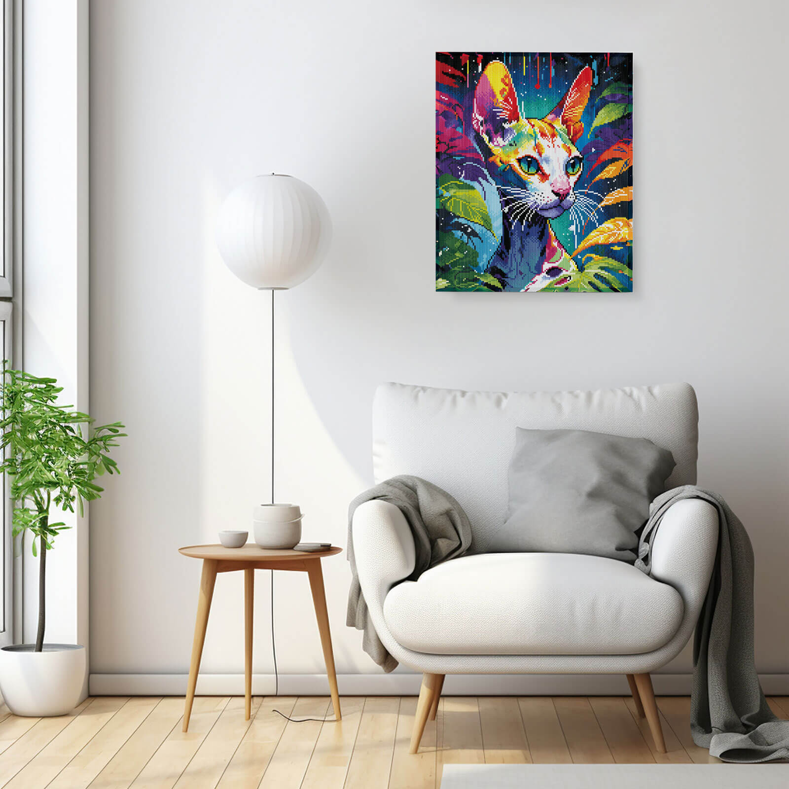 5D Diamond Painting 40x50 cm | Tropical sphynx (LG351e) – Diamond painting | Varvikas.Shop