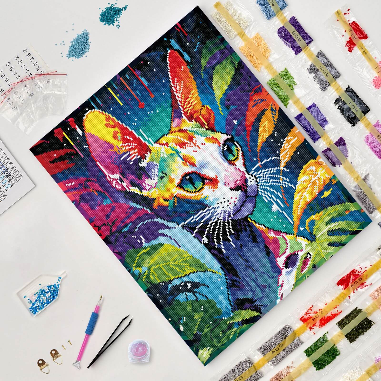 5D Diamond Painting 40x50 cm | Tropical sphynx (LG351e) – Diamond painting | Varvikas.Shop