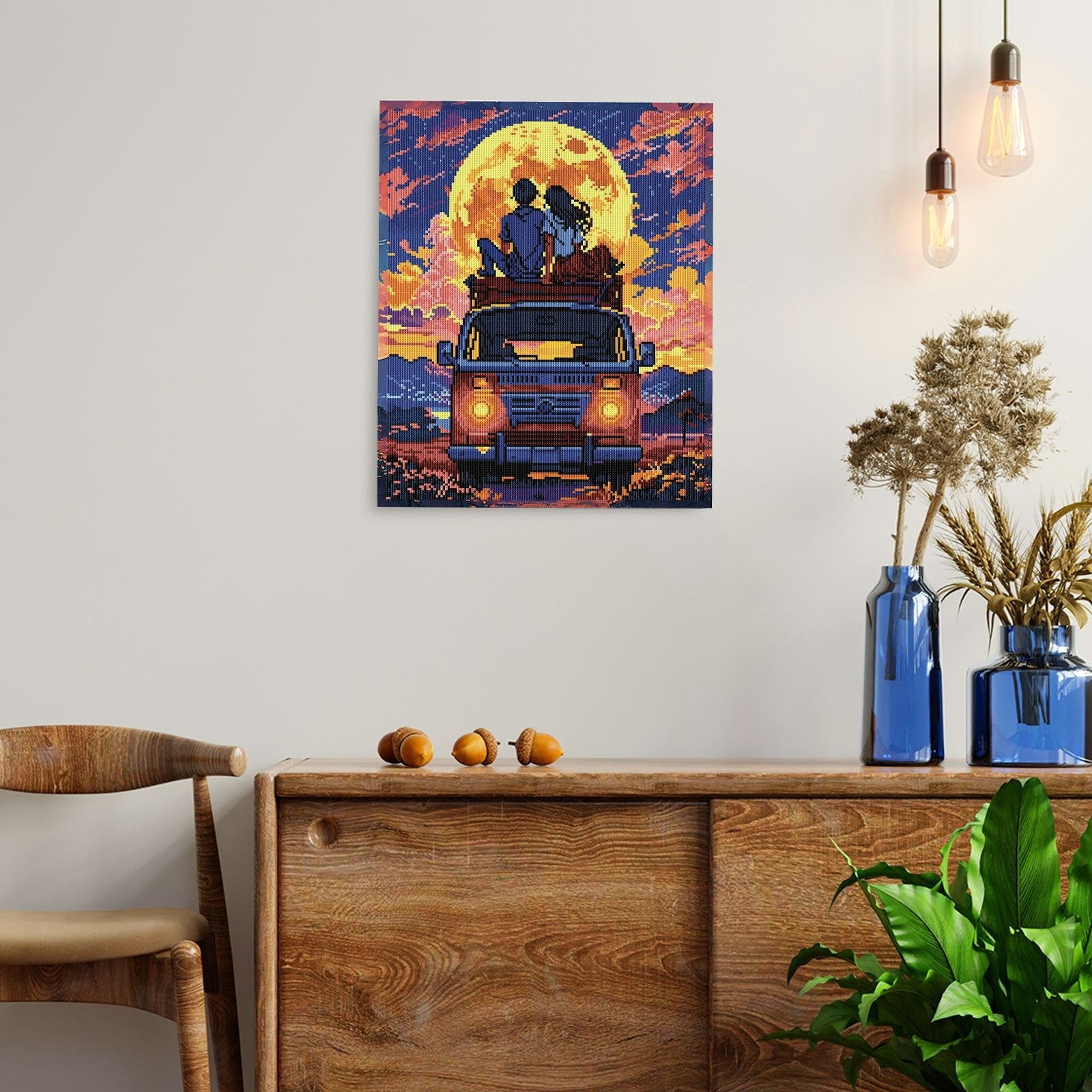 5D Diamond Painting 40x50 cm | Under the Full Moon (LG366e) – Diamond painting | Varvikas.Shop