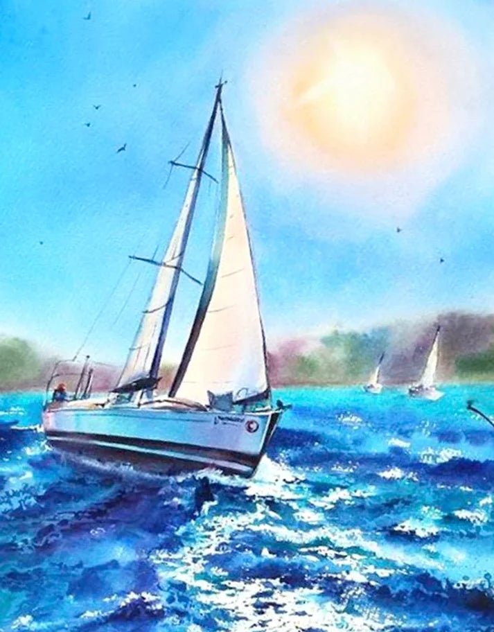 5D Diamond Painting 40x50 cm | Under the white sail (LG081e) – Diamond painting | Varvikas.Shop