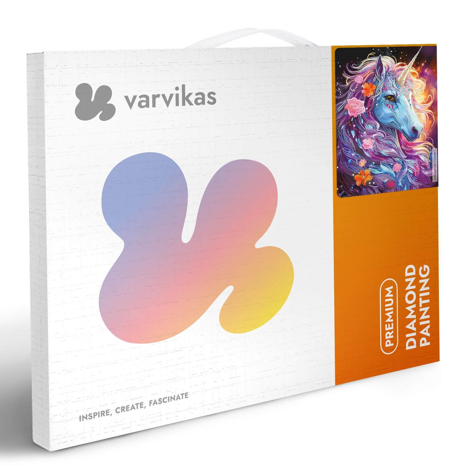 5D Diamond Painting 40x50 cm | Unicorn in flowers (LGPS004e) – Diamond painting | Varvikas.Shop