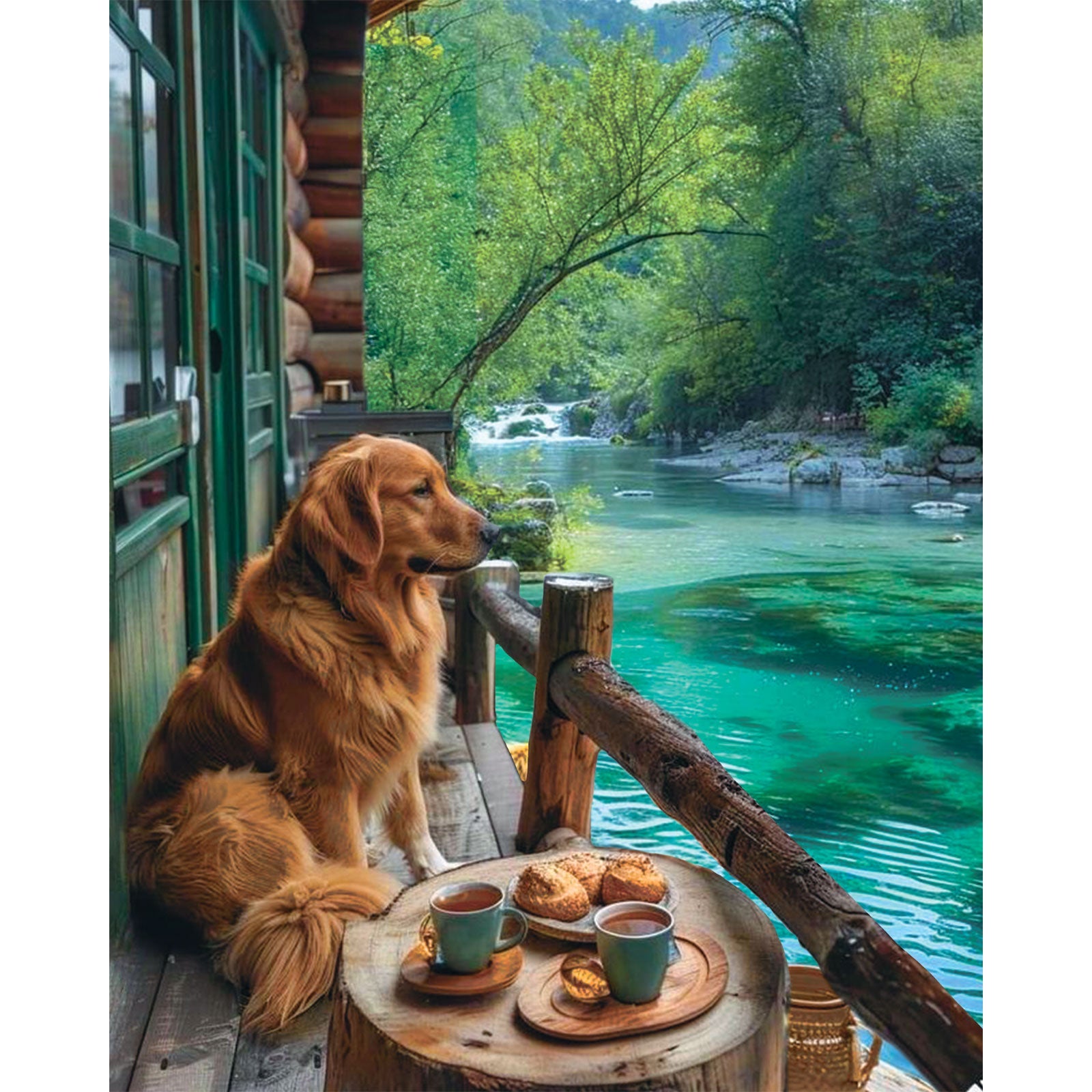 5D Diamond Painting 40x50 cm | Waiting at the Pier (LG379e) – Diamond painting | Varvikas.Shop