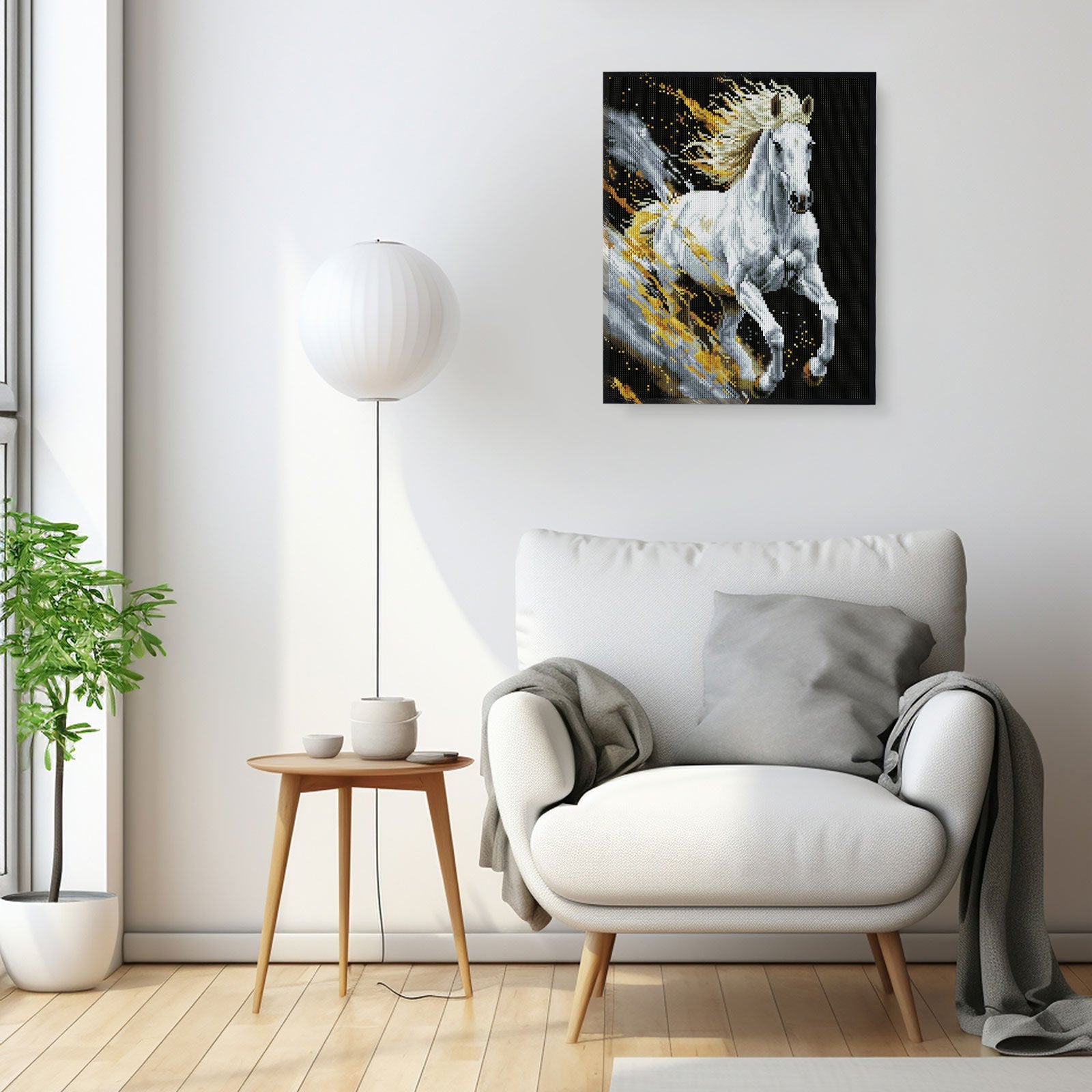 5D Diamond Painting 40x50 cm | White Steed (LG383e) – Diamond painting | Varvikas.Shop