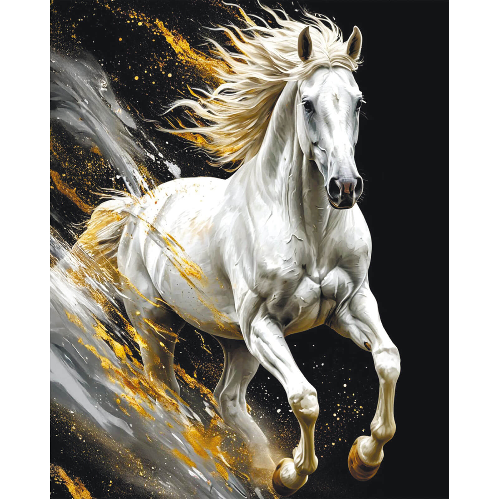 5D Diamond Painting 40x50 cm | White Steed (LG383e) – Diamond painting | Varvikas.Shop