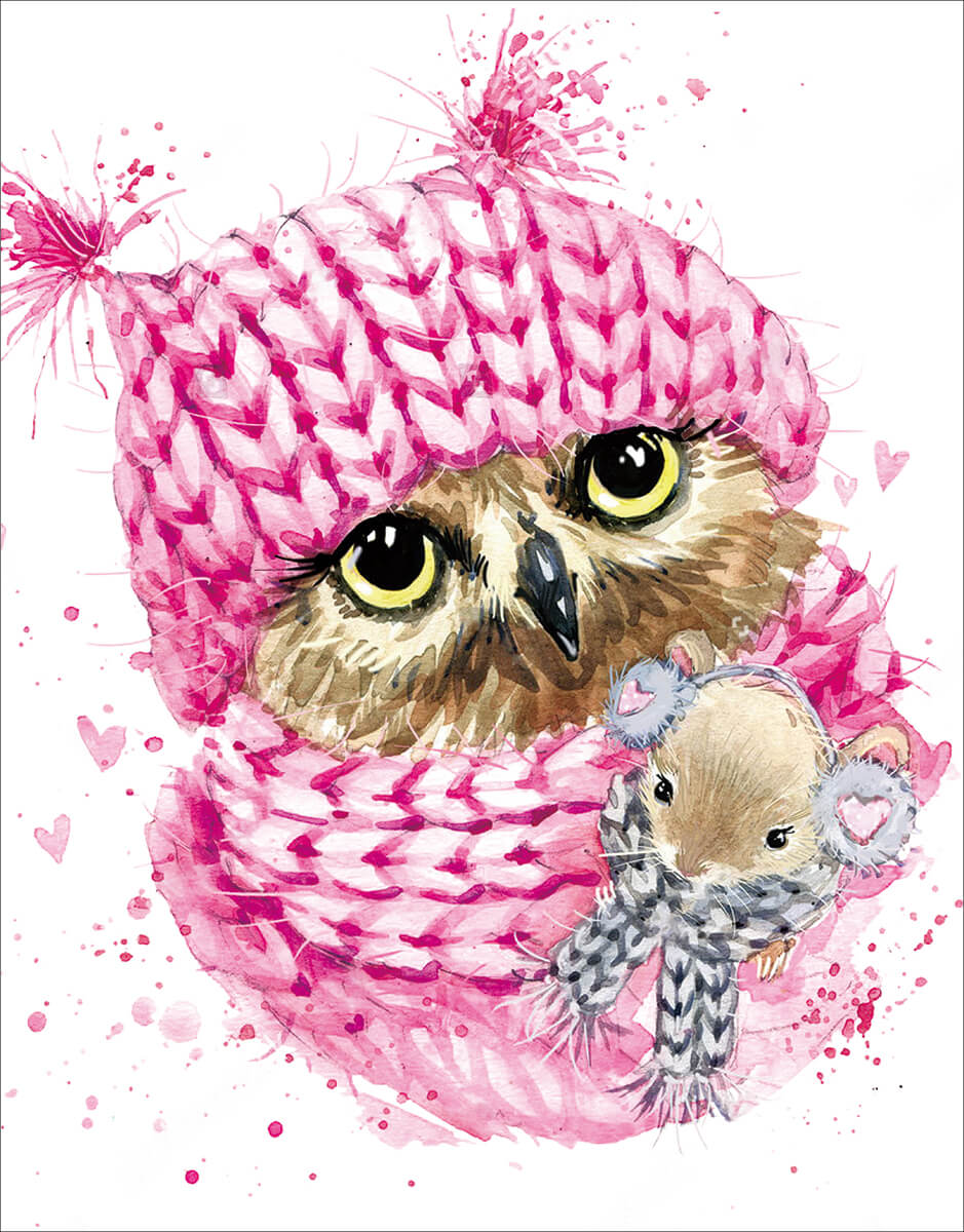 5D Diamond Painting 40x50 cm | Winter Owl (LG208e) – Diamond painting | Varvikas.Shop