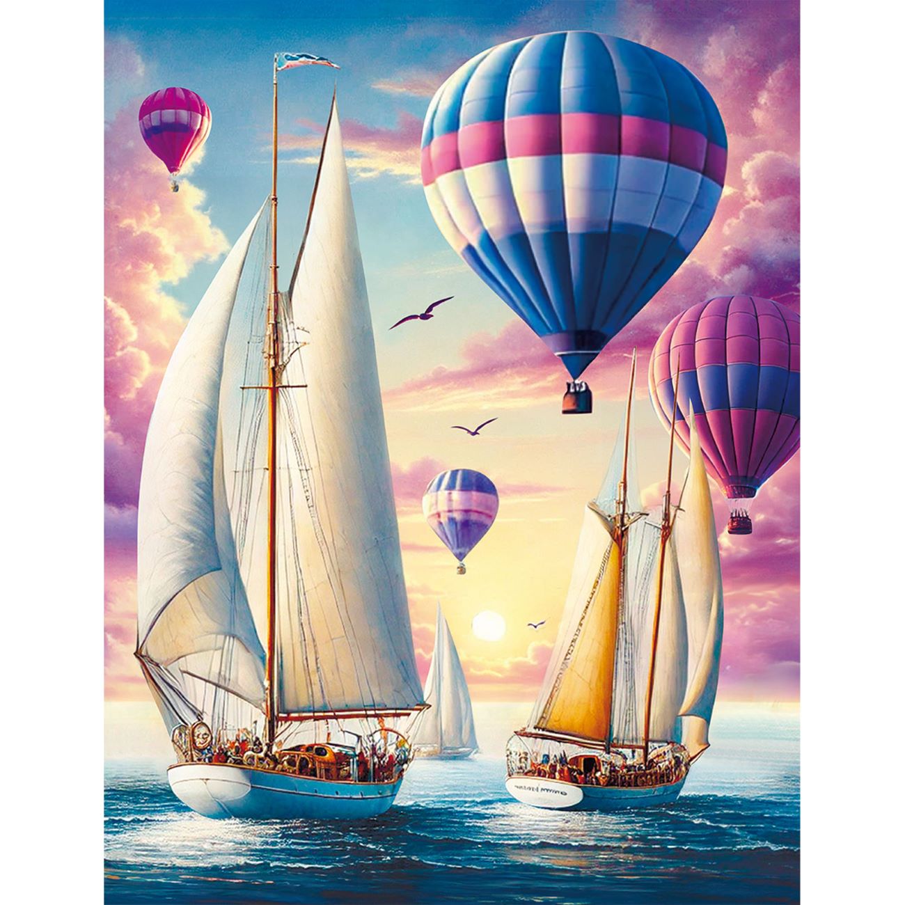 5D Diamond Painting 50x65 cm | Dawn Voyagers (LMC295e) – Diamond painting | Varvikas.Shop