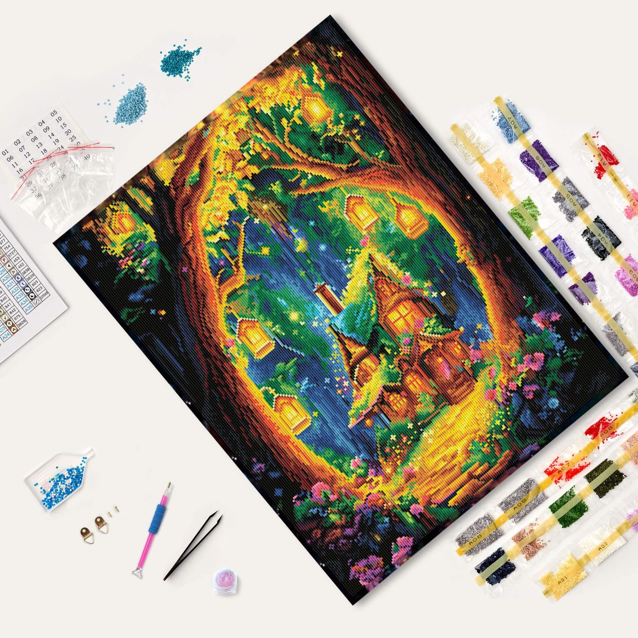 5D Diamond Painting 50x65 cm | Dreamland Cottage (LMC292e) – Diamond painting | Varvikas.Shop