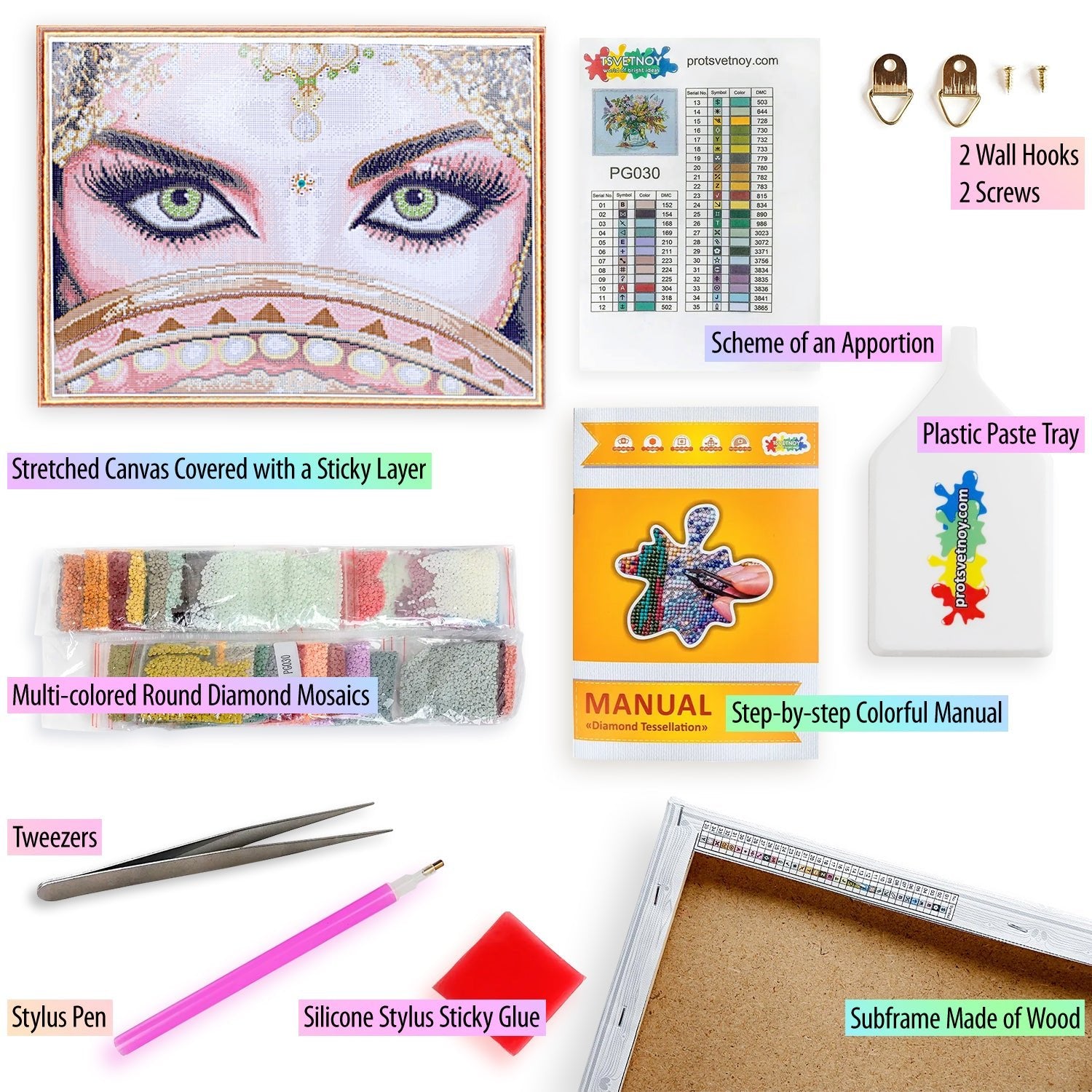 5D Diamond Painting 50x65 cm | Eastern Eyes (LMC016e) – Diamond painting | Varvikas.Shop