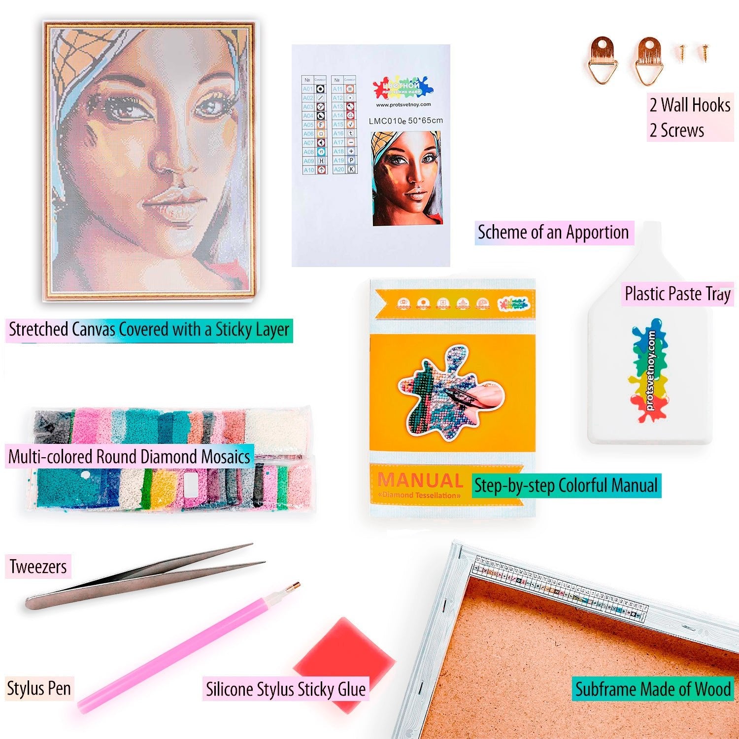 5D Diamond Painting 50x65 cm | Oriental beauty (LMC010e) – Diamond painting | Varvikas.Shop