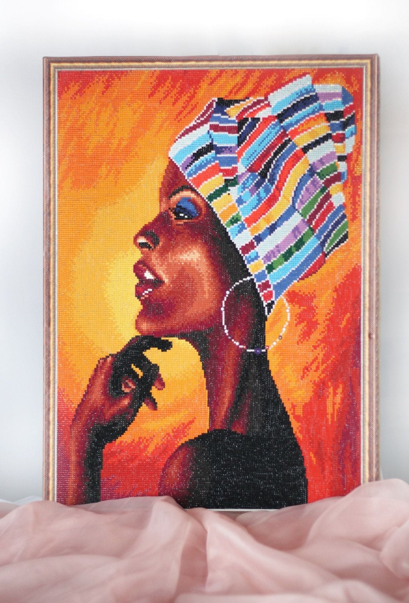 5D Diamond Painting 50x65 cm | Portrait of an African (LMC013e) – Diamond painting | Varvikas.Shop