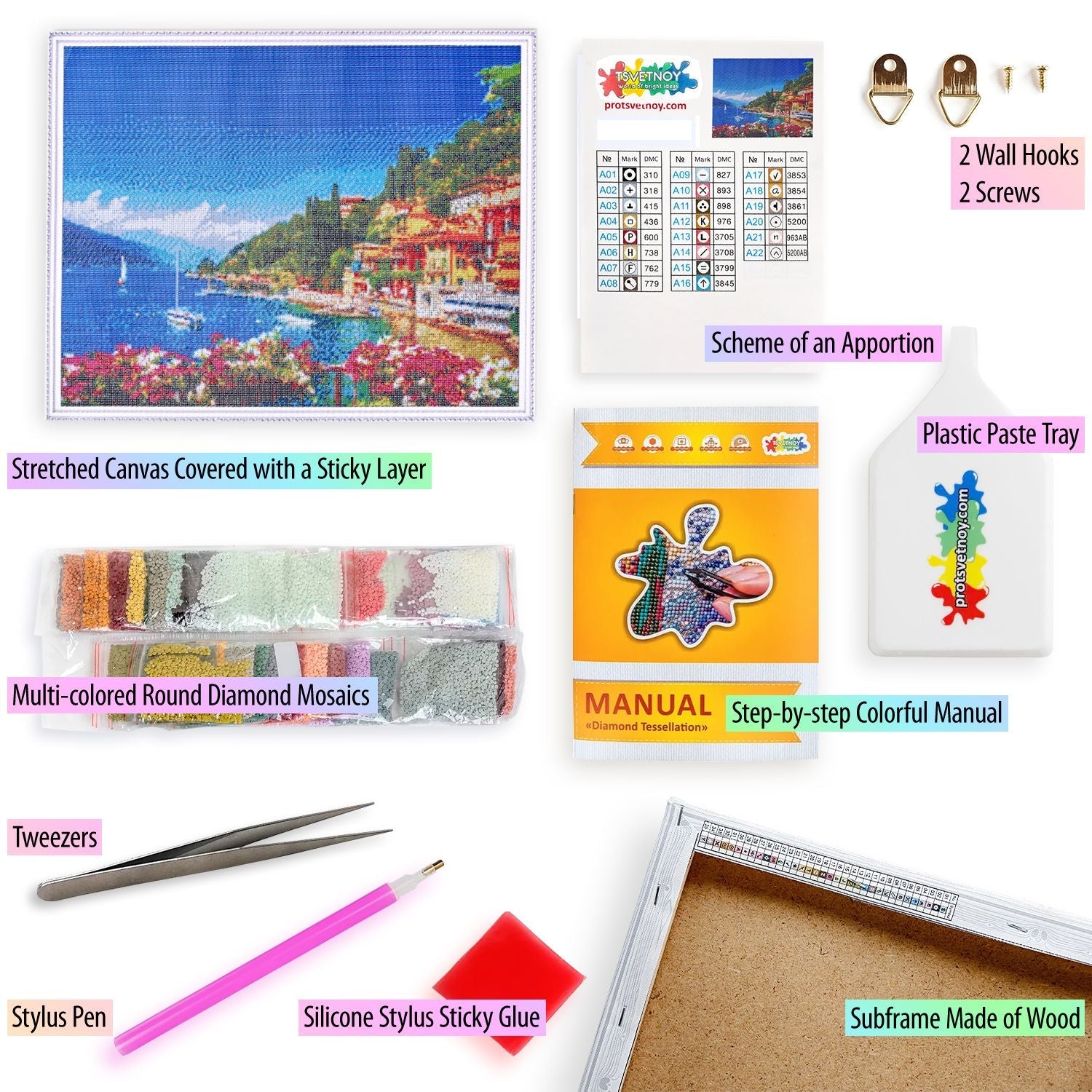 5D Diamond Painting 50x65 cm | Romantic Lagoon (LMC025e) – Diamond painting | Varvikas.Shop