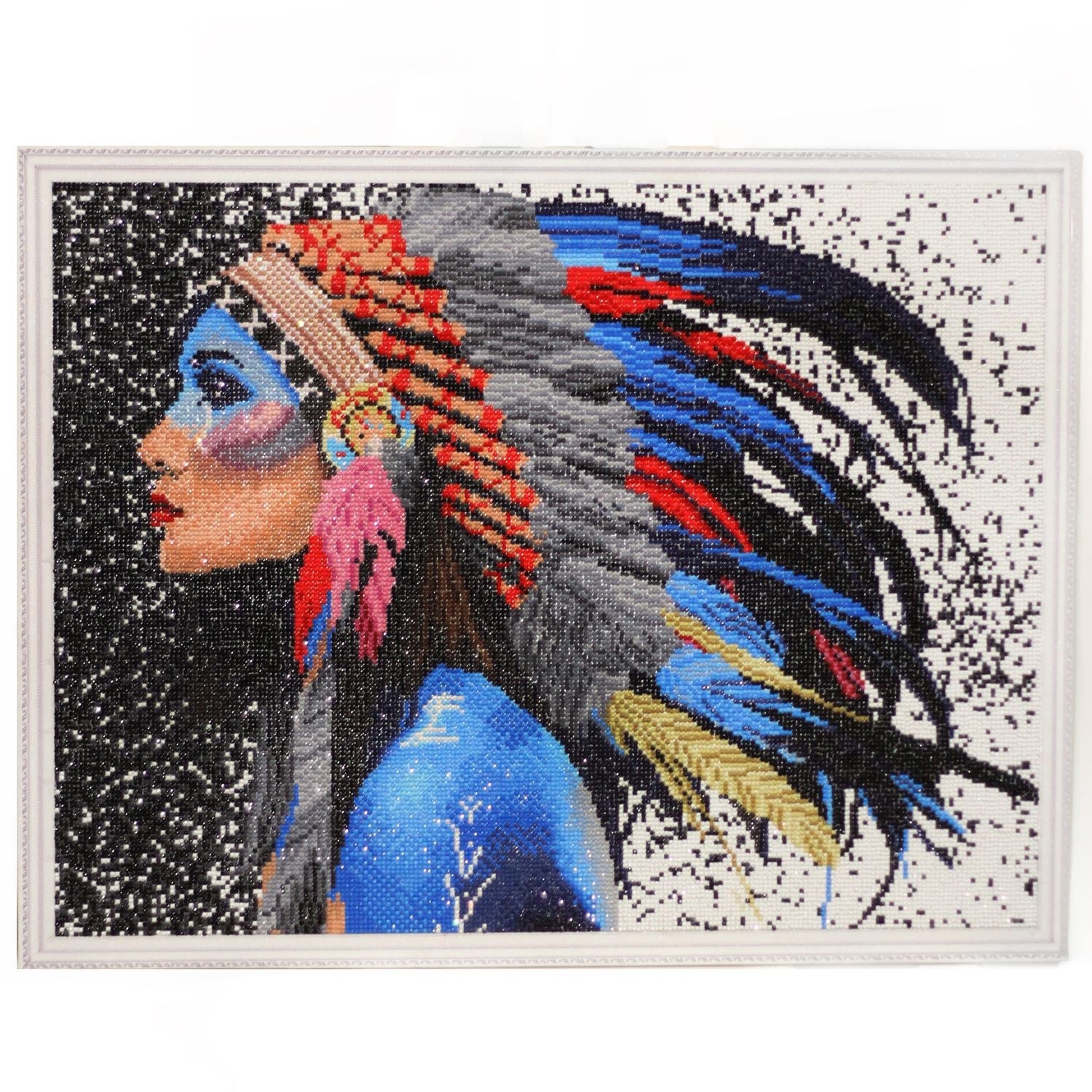 5D Diamond Painting 50x65 cm | Shaman Girl (LMC017e) – Diamond painting | Varvikas.Shop