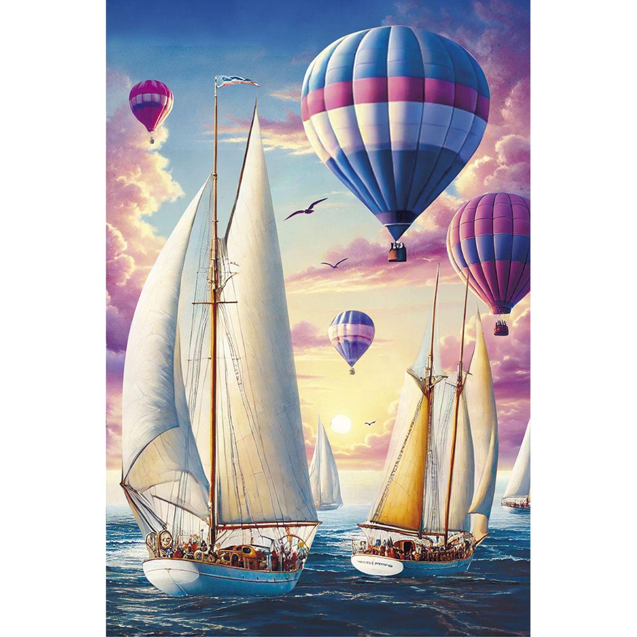 5D Diamond Painting 60x90 cm | Dawn Voyagers (LZH003e) – Diamond painting | Varvikas.Shop