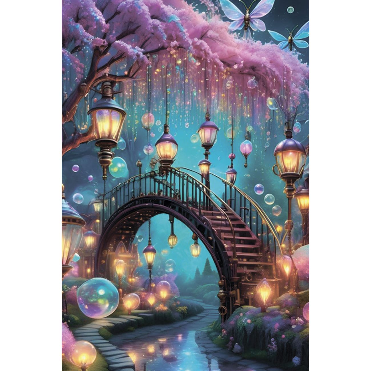 5D Diamond Painting 60x90 cm | Enchanted Street (LZH001e) – Diamond painting | Varvikas.Shop