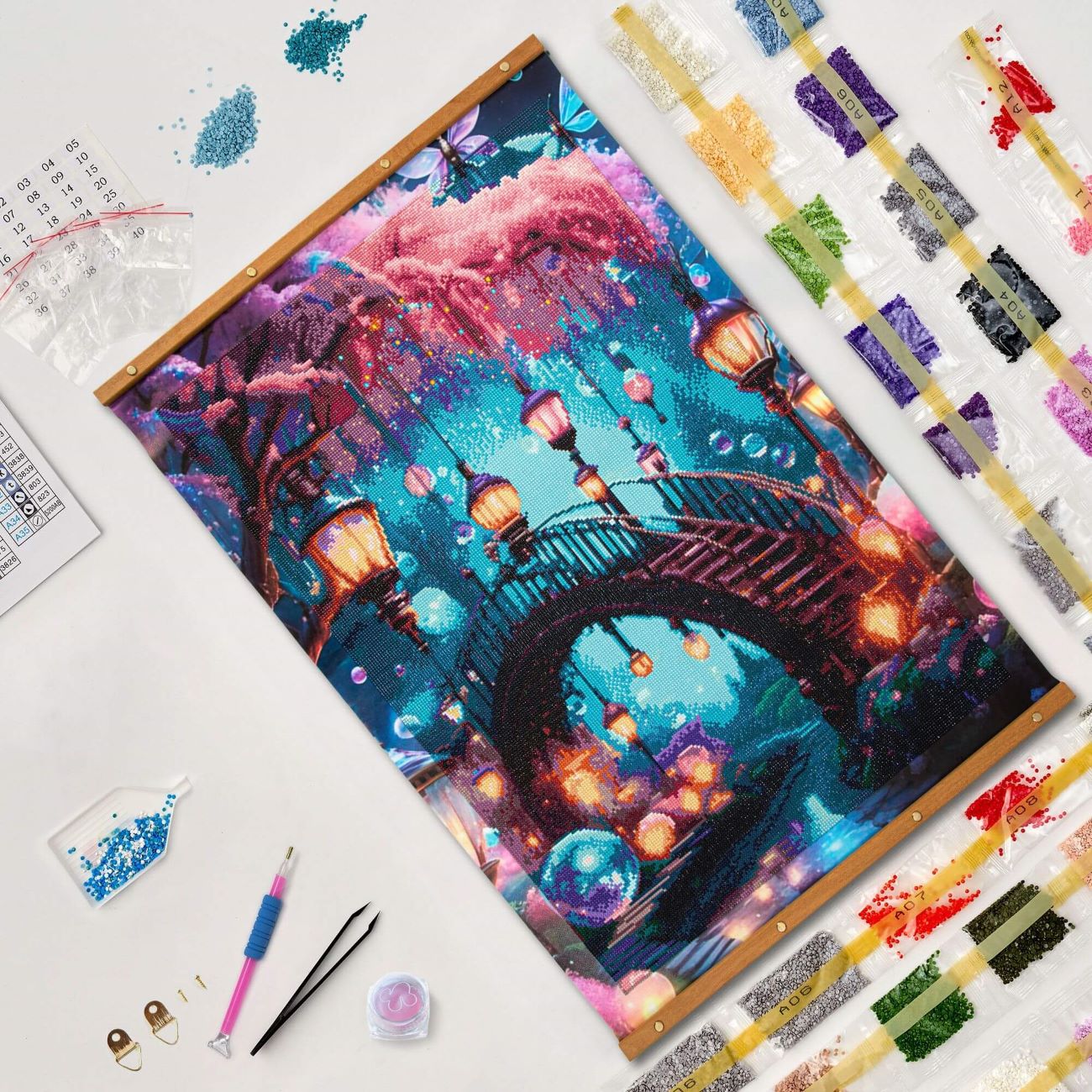 5D Diamond Painting 60x90 cm | Enchanted Street (LZH001e) – Diamond painting | Varvikas.Shop