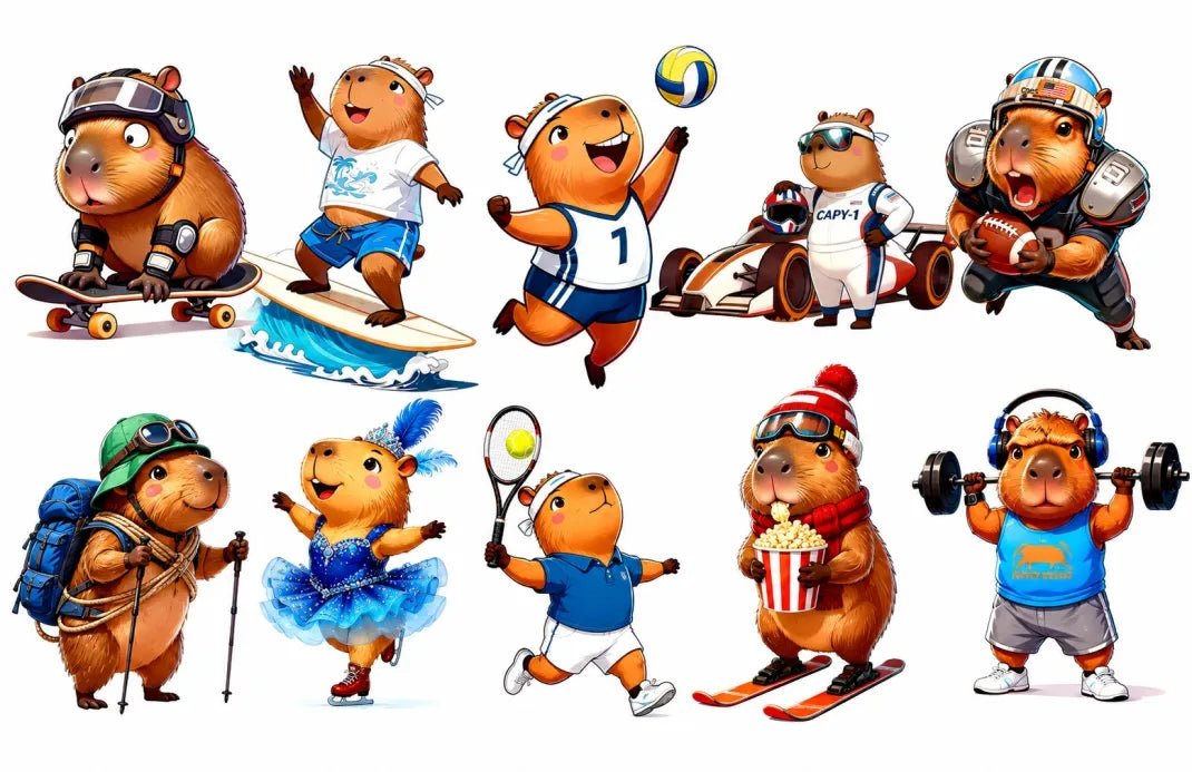5D Diamond Painting, Capybara Sports (UB04e) – Diamond painting | Varvikas
