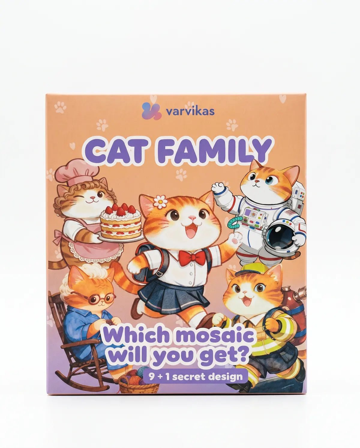 5D Diamond Painting, Cat Family (UB03e) – Diamond painting | Varvikas
