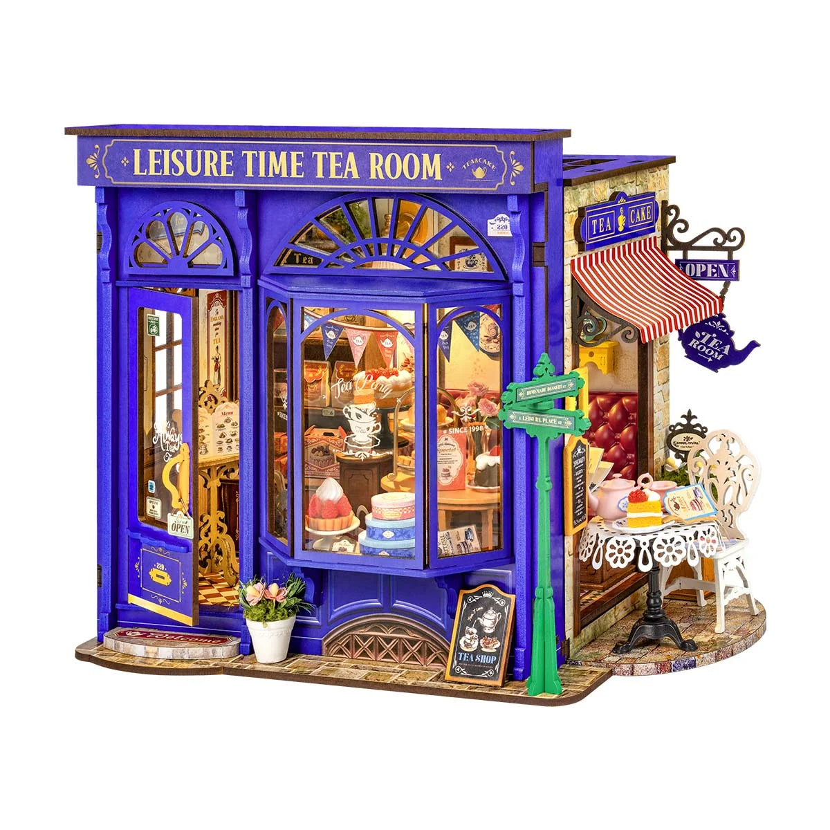 DIY Miniature House Kit (RoomBox), Leisure Time Tea Room (DG171e)